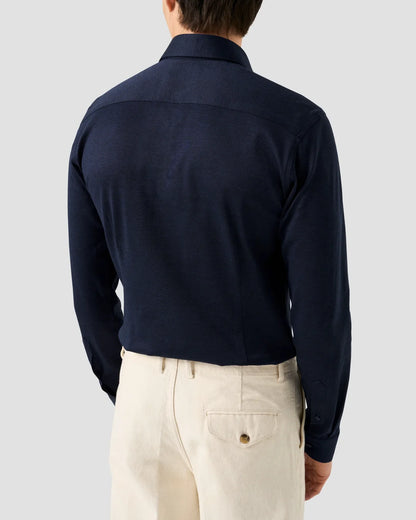 Eton | La chemise en jersey Filo di Scozia - Bleu