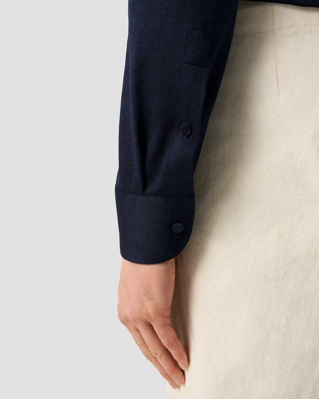 Eton | La chemise en jersey Filo di Scozia - Bleu