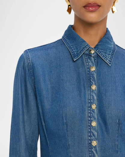 Generation Love | Robe "Clemente" en tencel - Denim