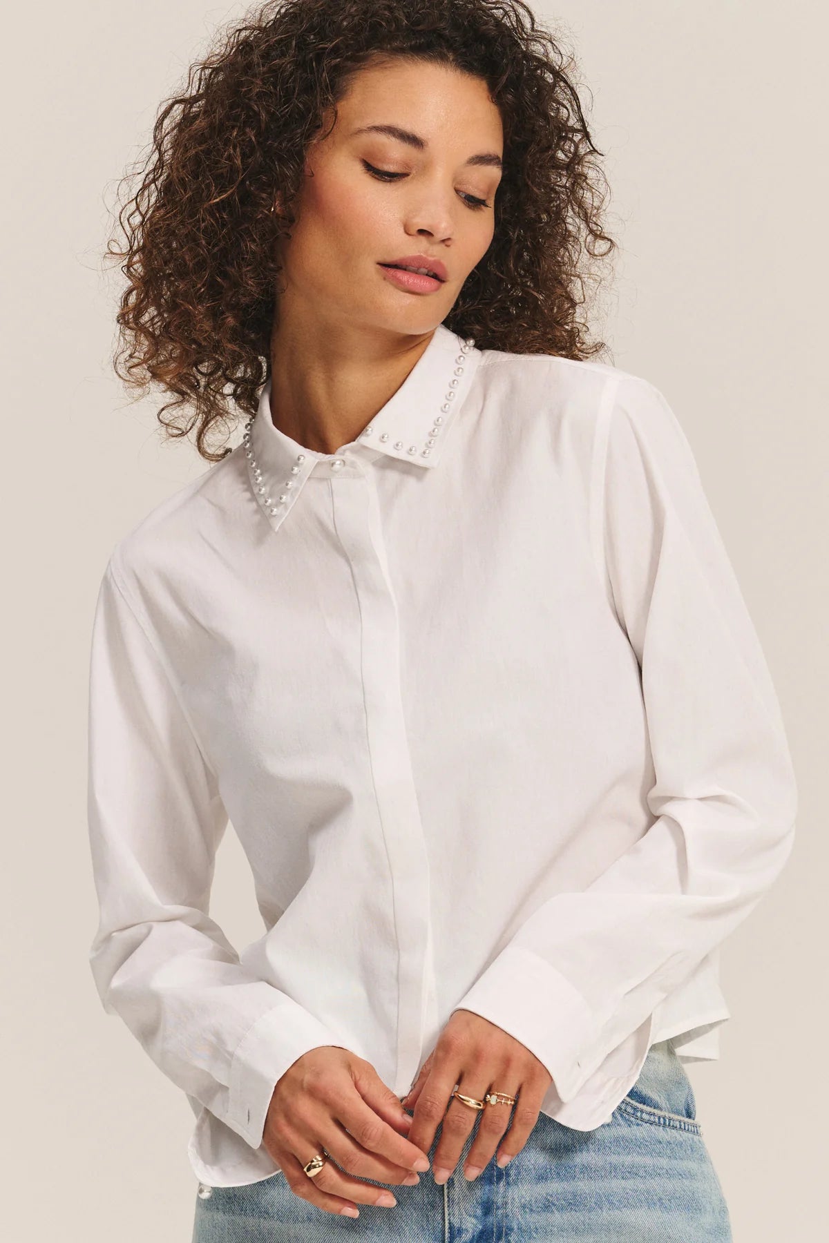 Velvet | La chemise ''Jocelyn'' en popeline de coton - Blanc