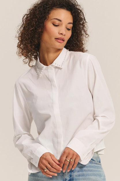 Velvet | La chemise ''Jocelyn'' en popeline de coton - Blanc