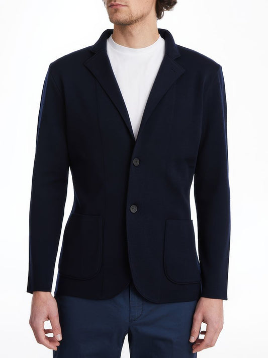 Emanuel Berg | Gilet en laine mérinos Premium  - Marine