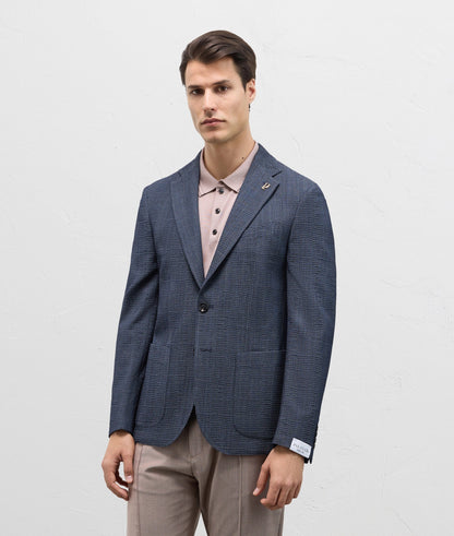 Pal Zileri | Veston texturé Baron - Mélange bleu