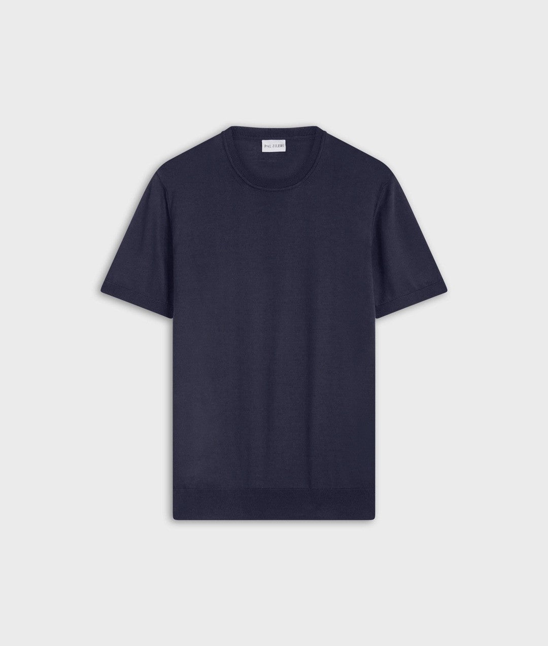 Pal Zileri | T-shirt ''Effortless'' en coton, soie et lyocell - Bleu marine
