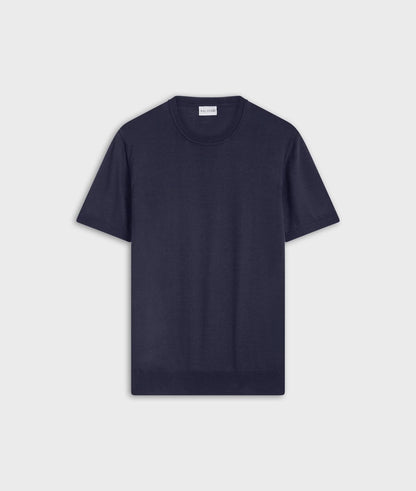 Pal Zileri | T-shirt ''Effortless'' en coton, soie et lyocell - Bleu marine