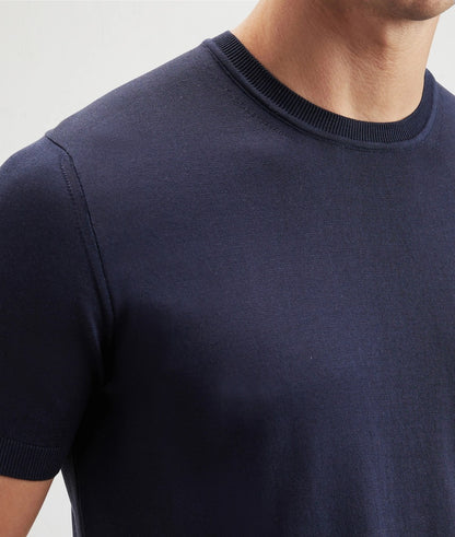 Pal Zileri | T-shirt ''Effortless'' en coton, soie et lyocell - Bleu marine