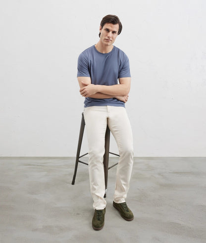 Pal Zileri | T-shirt ''Effortless'' en coton et lyocell  - Bleu gris