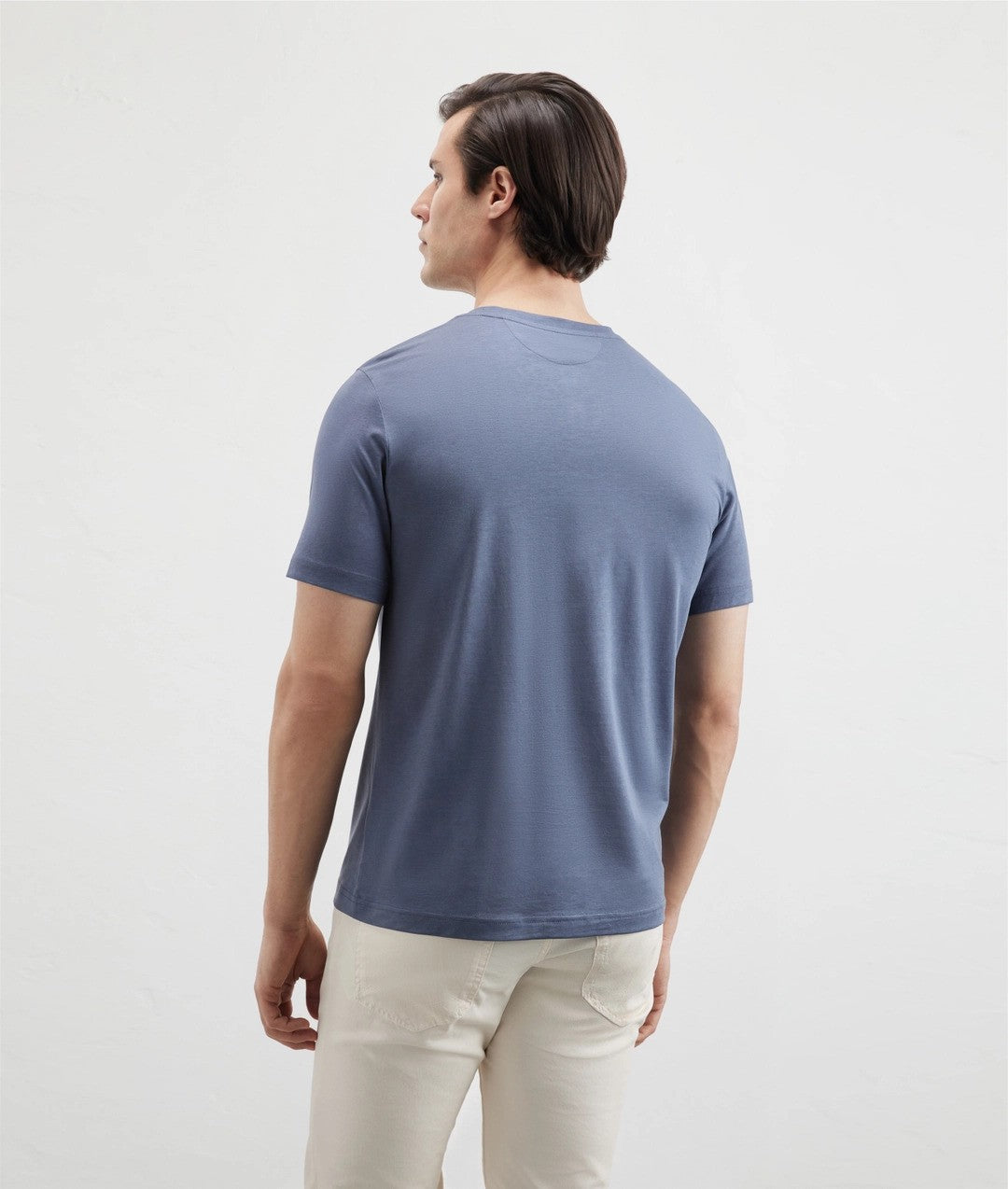Pal Zileri | T-shirt ''Effortless'' en coton et lyocell  - Bleu gris