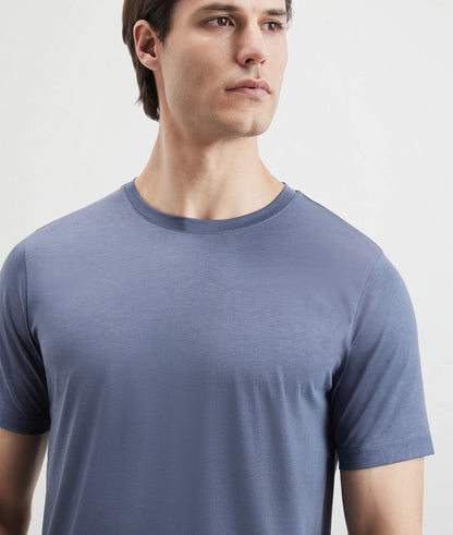 Pal Zileri | T-shirt ''Effortless'' en coton et lyocell  - Bleu gris