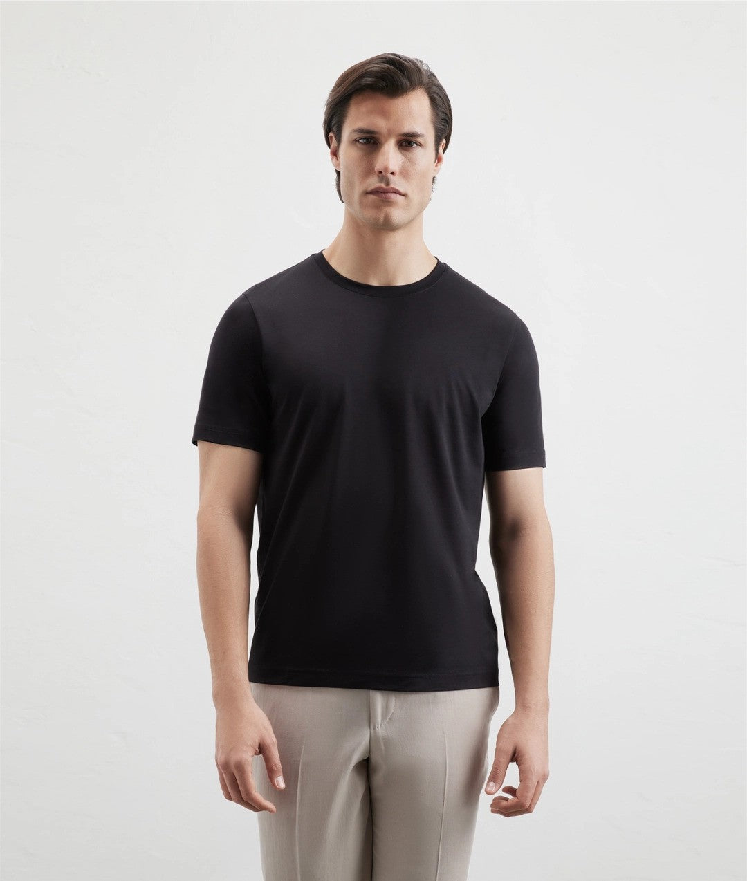 Pal Zileri | T-shirt ''Effortless'' en coton et lyocell - Noir