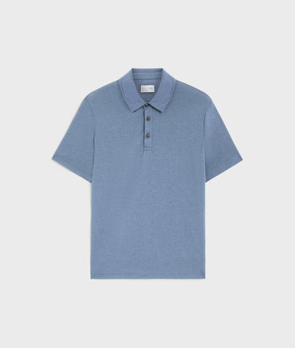 Pal Zileri | Polo en jersey de coton et lyocell - Bleu clair