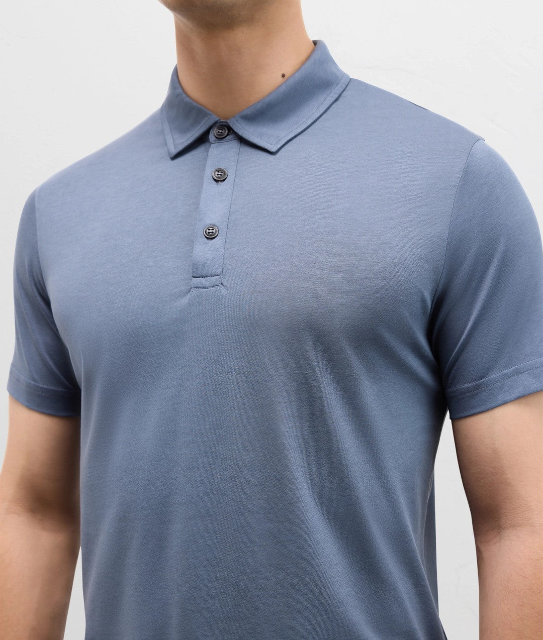 Pal Zileri | Polo en jersey de coton et lyocell - Bleu clair