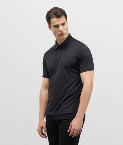 Pal Zileri | Polo en jersey de coton et lyocell - Noir