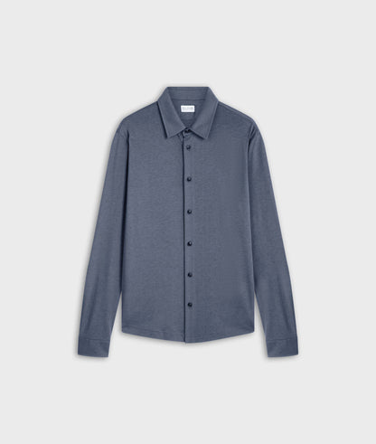 Pal Zileri | Chemise en jersey de coton et lyocell - Bleu clair
