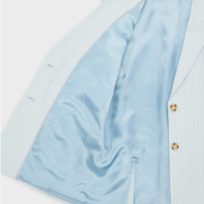 Paul smith | Veste en coton et lin - Bleu pâle