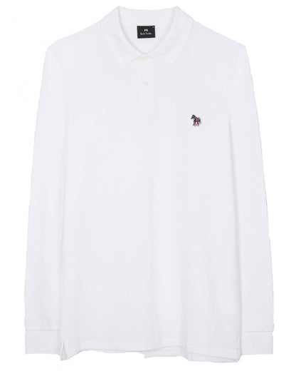 Paul Smith | Polo avec logo Zebra manches longues - Blanc