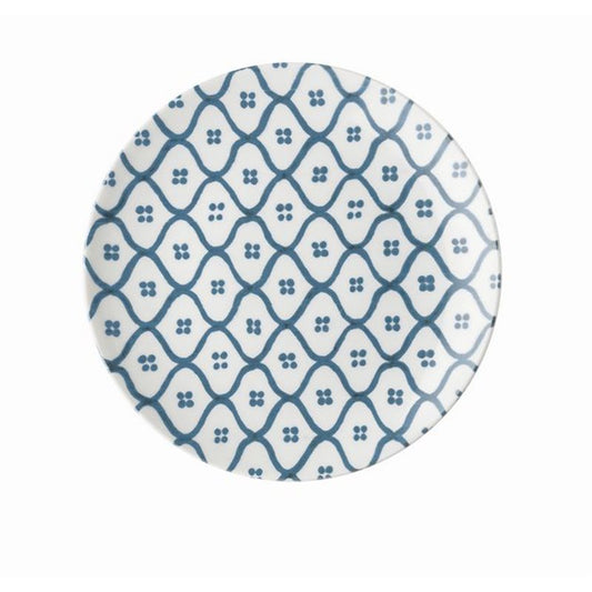 GUZZINI |   ASSIETTES BLANC A MOTIF - "LE MAIOLICHE TIFFANY"