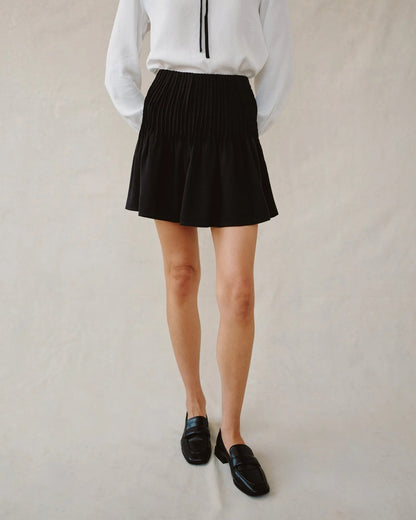 Bella Dahl | Jupe ¨Pintuck¨| Noir