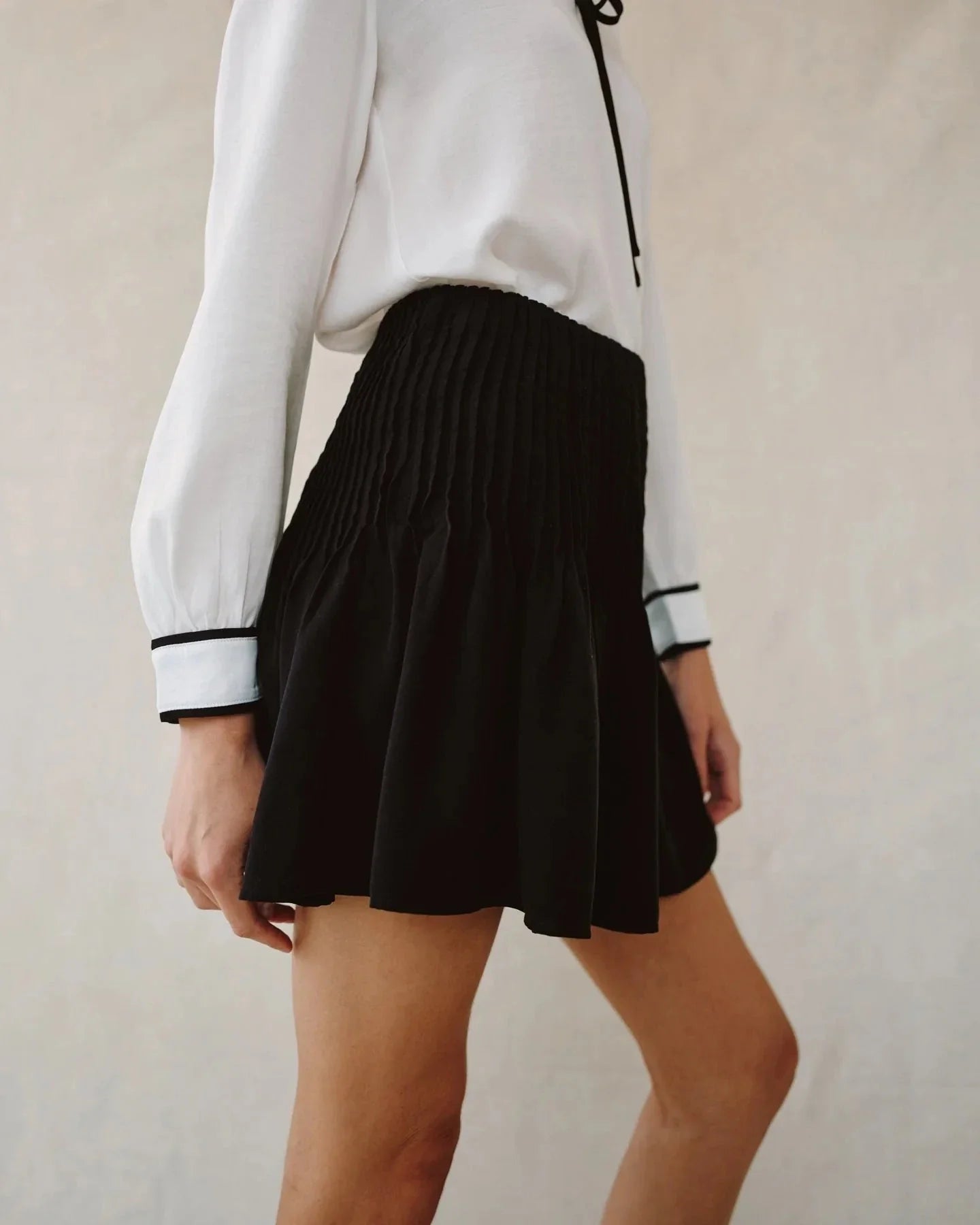 Bella Dahl | Jupe ¨Pintuck¨| Noir