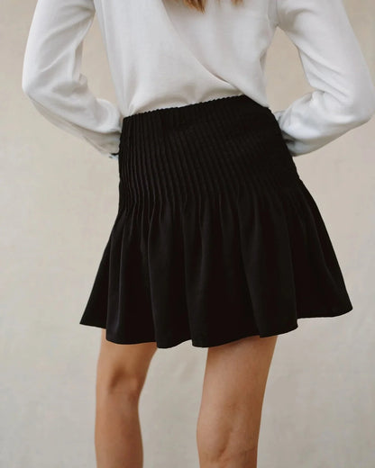 Bella Dahl | Jupe ¨Pintuck¨| Noir