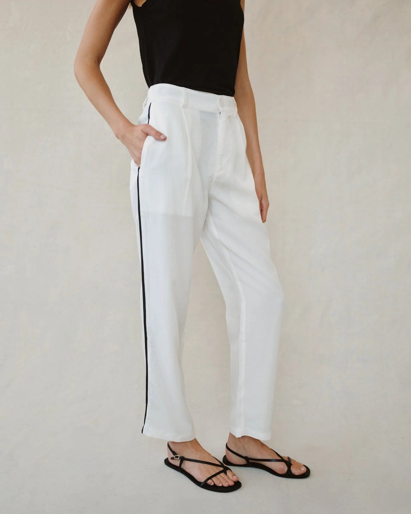 Bella Dahl | Pantalon ¨Piped¨| Blanc
