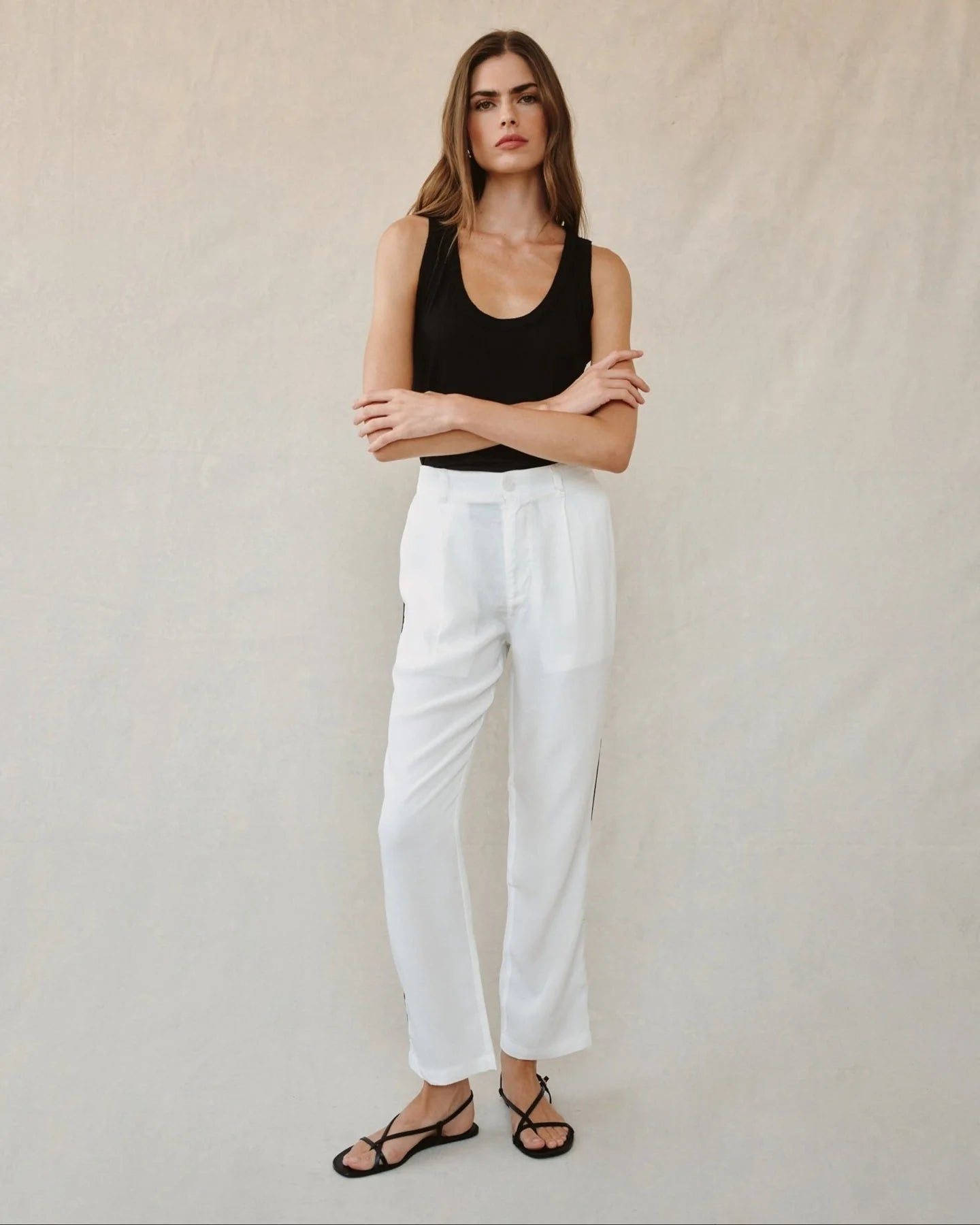 Bella Dahl | Pantalon ¨Piped¨| Blanc