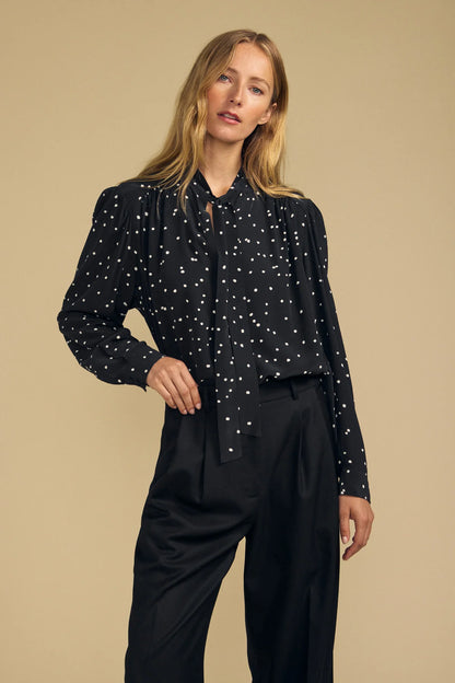 Velvet | Blouse l 'Alma' | Polkadot Noir
