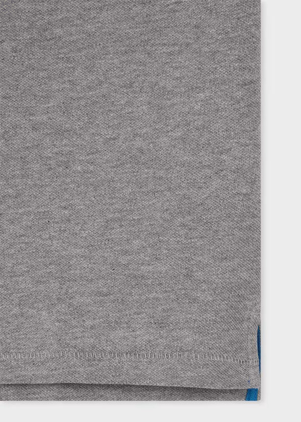 Paul smith | Polo en coton piqué avec logo zèbre - gris chiné
