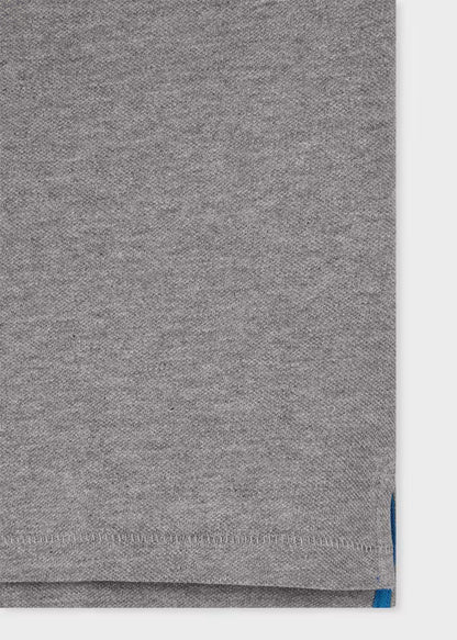 Paul smith | Polo en coton piqué avec logo zèbre - gris chiné
