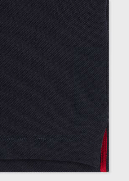 Paul smith | Polo en coton piqué avec logo zèbre - Bleu marine foncé