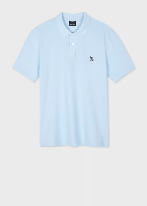Paul smith | Polo en coton piqué avec logo zèbre - Bleu pâle