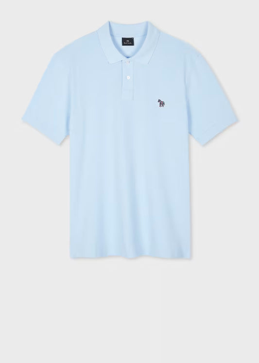 Paul smith | Polo en coton piqué avec logo zèbre - Bleu pâle