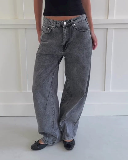 SOFIE SCHNOOR | Jeans coupe ballon "HAVANA"- Gris