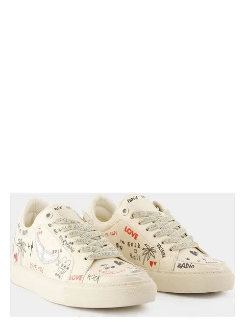 Zadig & Voltaire | Baskets "FLY ON LOVE" - Argent