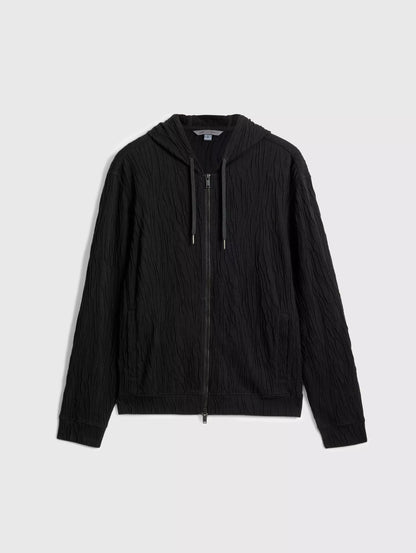 John Varvatos | Le sweat à capuche en tissu jacquard ''Ihsan'' - Noir