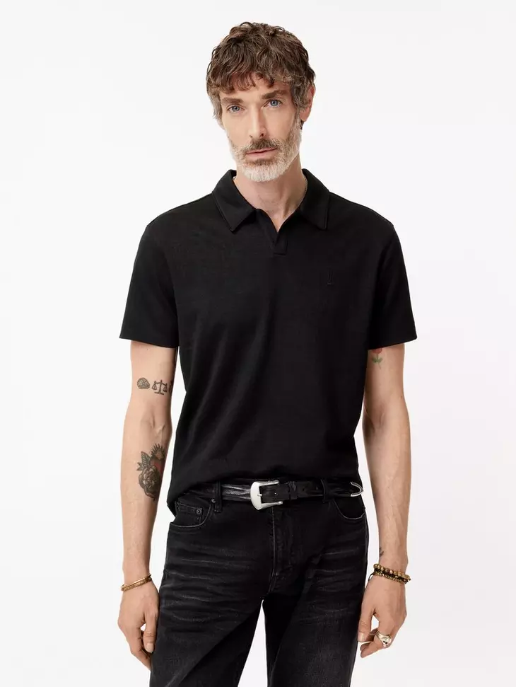 John Varvatos | Polo ''Hugue'' jacauart texture - Noir