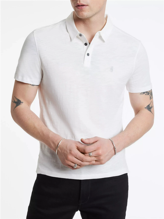 John Varvatos | Polo ''Victor'' en tissu slub - Blanc