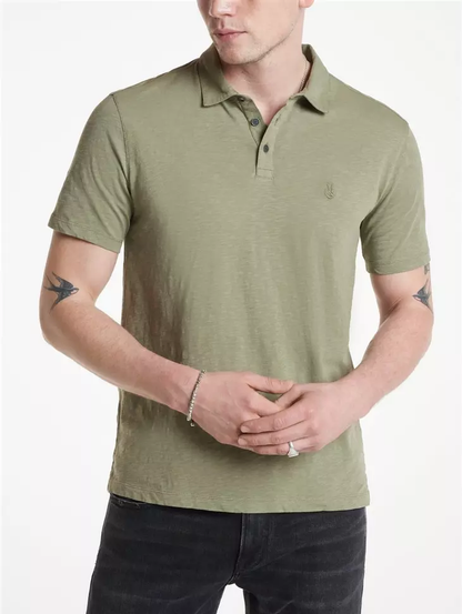 John Varvatos | Polo ''Victor'' en tissu slub - Vert