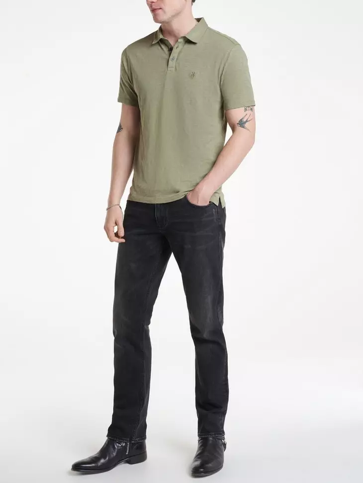 John Varvatos | Polo ''Victor'' en tissu slub - Vert