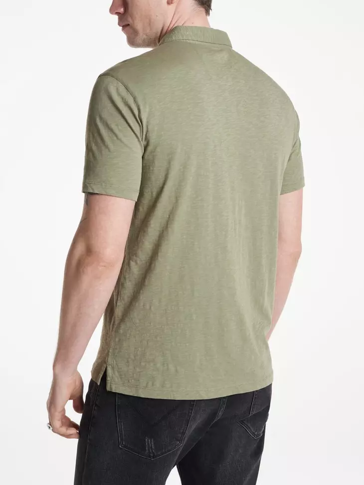 John Varvatos | Polo ''Victor'' en tissu slub - Vert