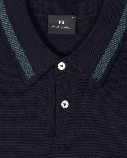 Paul smith | Polo en laine mérinos - Bleu Marine