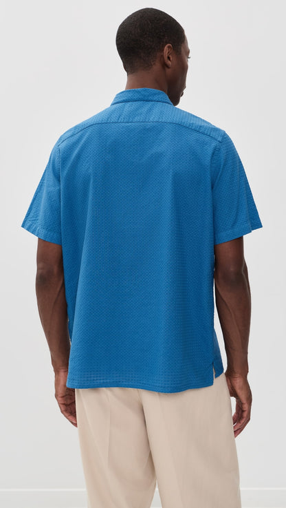 Paul smith | Chemise à manches courtes en seersucker PS - Bleu colbalt