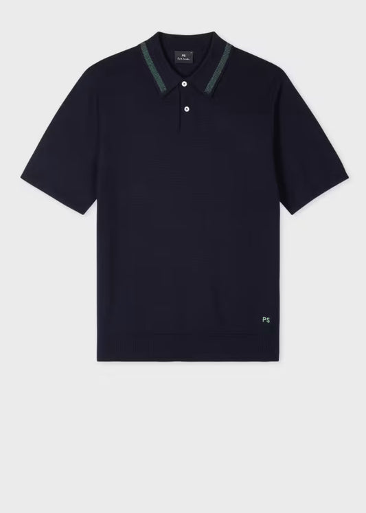 Paul smith | Polo en laine mérinos - Bleu Marine