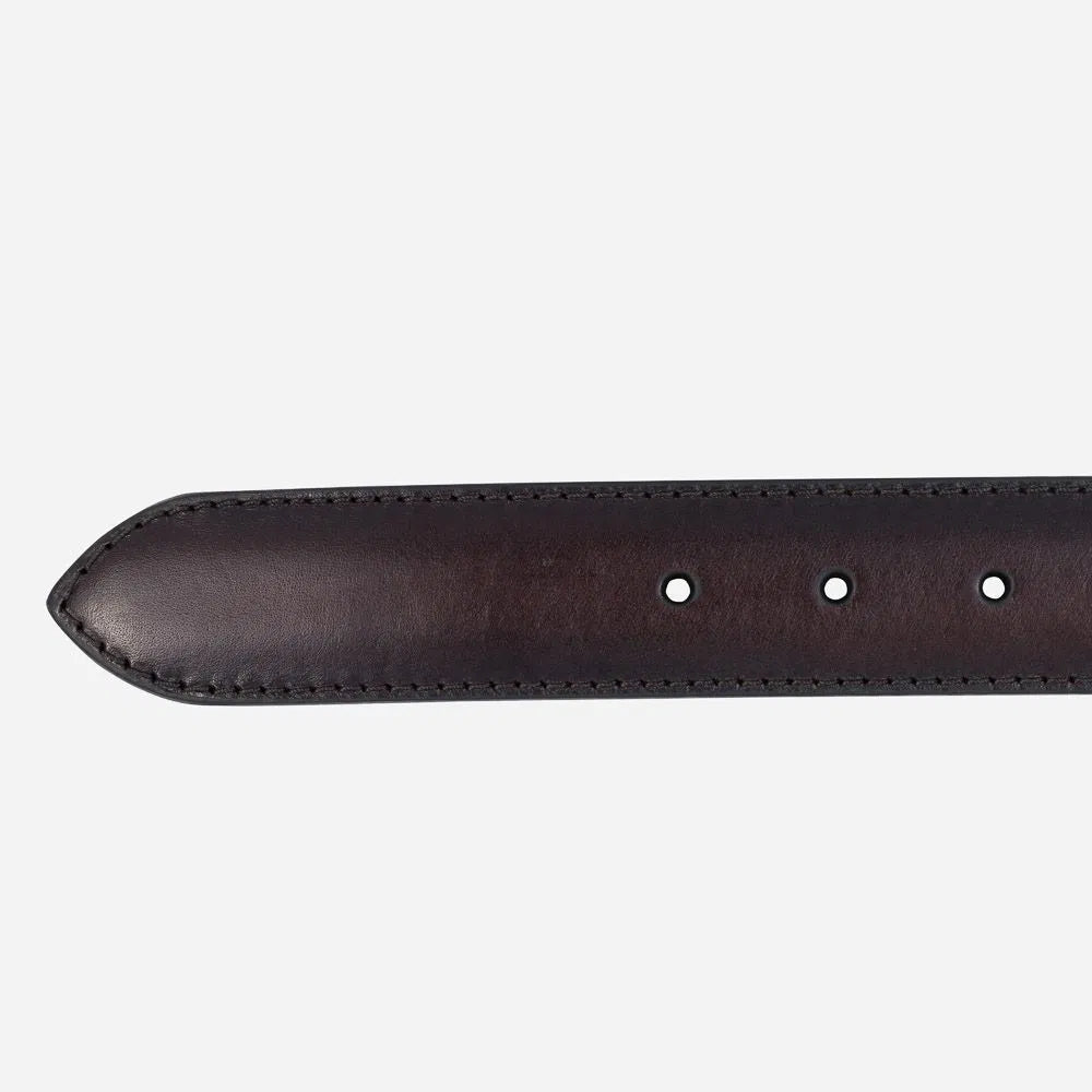 Paolo Vitale | Ceinture classique en cuir - Marron foncé