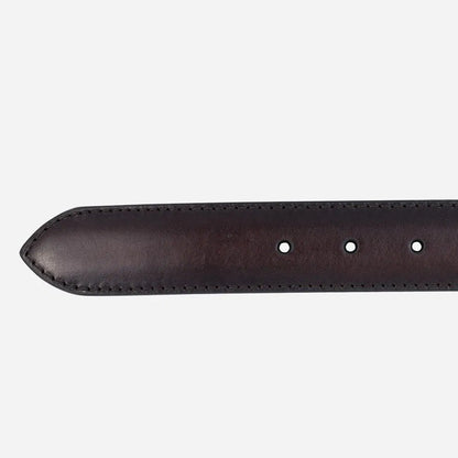 Paolo Vitale | Ceinture classique en cuir - Marron foncé