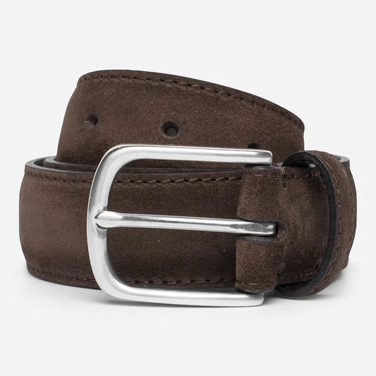 Paolo Vitale | Ceinture classique en daim - Marron foncé