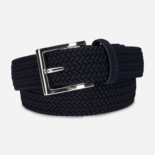 Paolo Vitale | Ceinture tressée extensible - Bleu marin