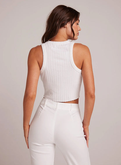 BELLA DALH | Camisole côtelé - Crème