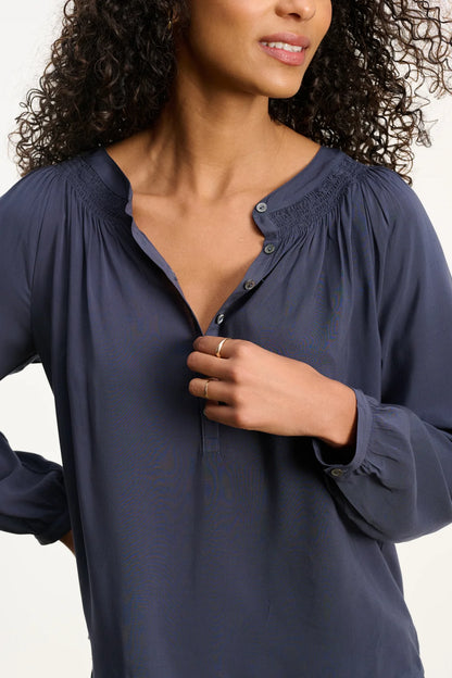 Velvet | Blouse "Aurelia" - Bleu