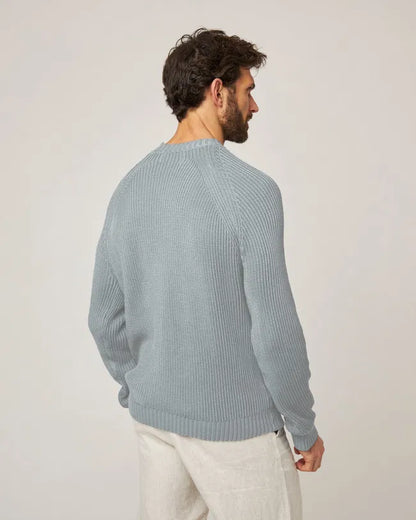 Peregrine | Pull "Harry Crew"- Denim lavé